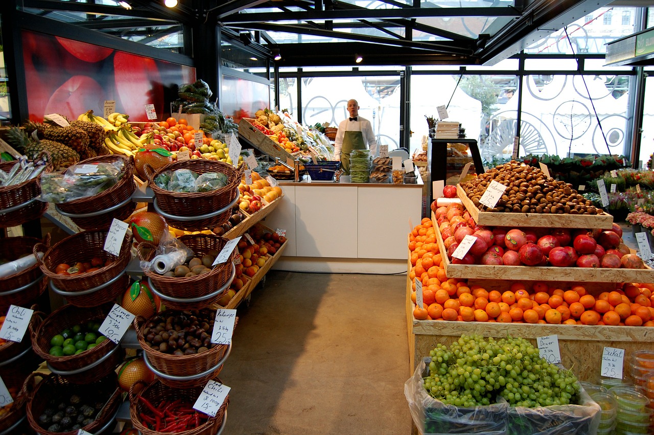 Fruits in a store