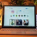 Instagram on a laptop and phone