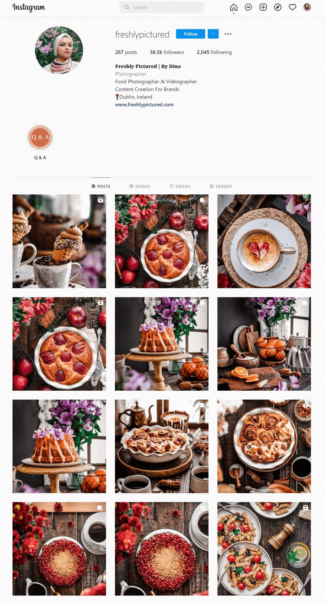 Curated Instagram Feed