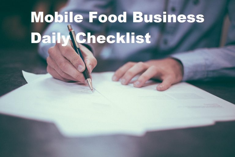 Mobile Food Business Daily Checklist For Every Startup Owner Blink